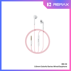 REMAX - RM-10 3.5mm Colorful Series Wired Earphone - Pink
