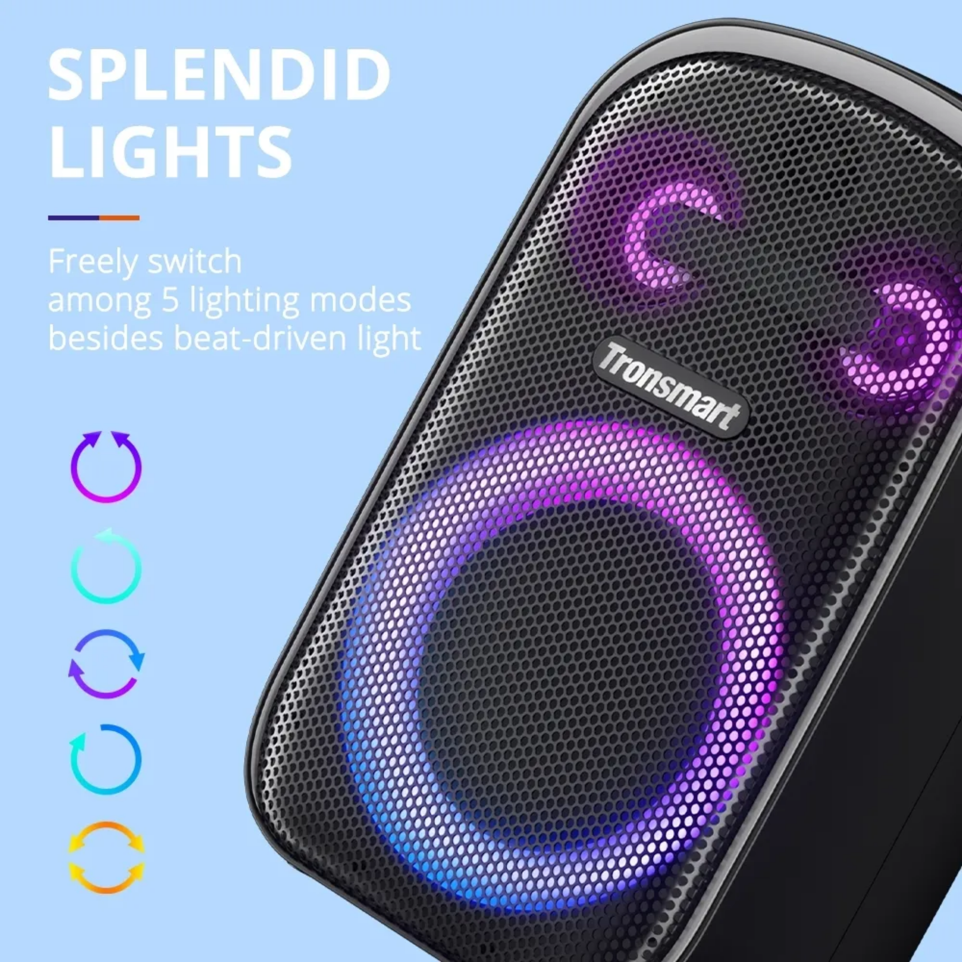 TRONSMART Halo 100 60W Portable Wireless Bluetooth Outdoor Speaker - Black