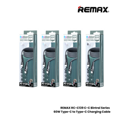 60W ( C to C )-REMAX RC-C139 C-C Bintrai Series 60W Type-C to Type-C Fast Charging Data Cable - White