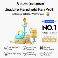 JisuLife - Handheld Fan Pro1 ( 5000mAh ) - Butterbear Gift Box W.H Edition