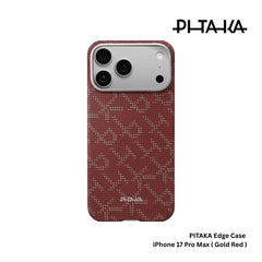 PITAKA - iPhone 17 Pro Max Case ( Monogram Ultra- Slim ) - Gold Red