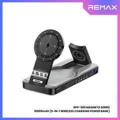 REMAX RPP-589 Magneto Series 10000mAh All-in-one Magnetic Wireless Power Bank - Grey