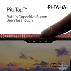 PITAKA - iPhone 17 Pro Max Case ( Monogram Ultra- Slim ) - Gold Red
