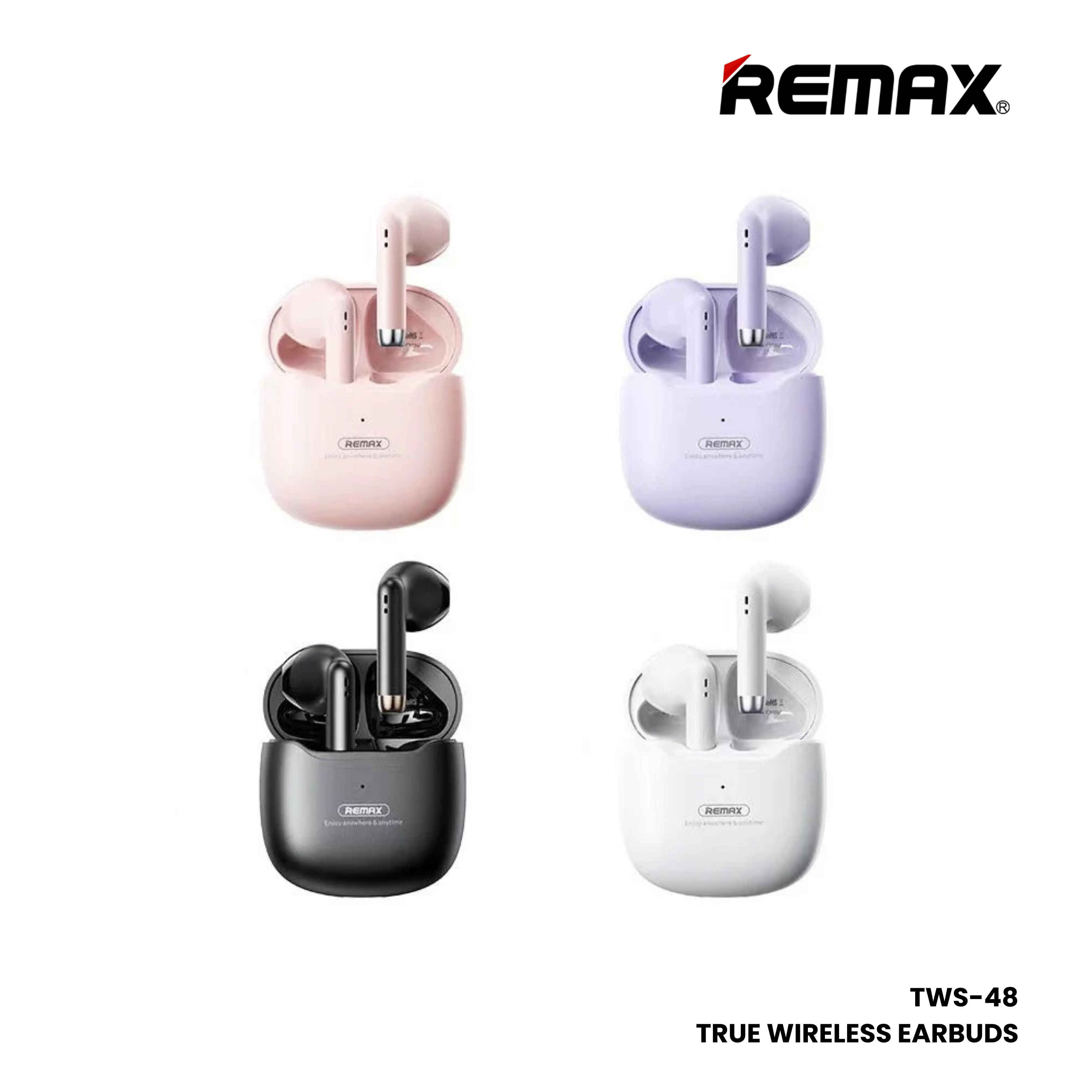 REMAX TWS-19 Marshmallow Series Wireless Bluetooth Earbuds - Purple