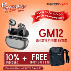 GADGET MAX - GM12 Bluetooth Wireless Earbuds - Tarnish