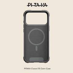 PITAKA - Classic 01 Cairn Case For iPhone 18 Pro Max - Black/Grey