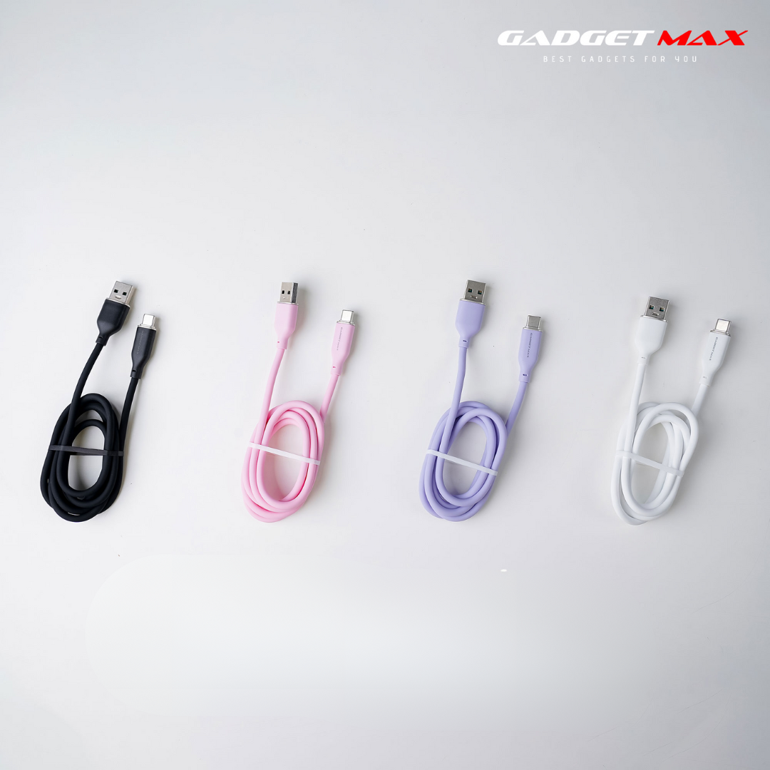 GADGET MAX GX24 66W USB TO TYPE C 6A MAX COZY SILCONE CABLE (6A )(1M) - PURPLE