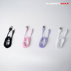 GADGET MAX GX24 66W USB TO TYPE C 6A MAX COZY SILCONE CABLE (6A )(1M) - PINK