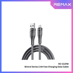 REMAX RC-C137M Bintrai Series 2.4A Fast Charging Data Cable For Micro (1.2M) -Grey