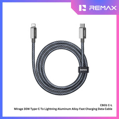 REMAX - CB01 C-L Mirage 30W Type-C To Lightning Fast Charging Data Cable - Dark Grey