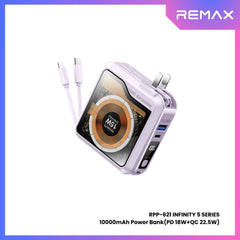 REMAX RPP-621 Infinity Series 10000mAh PD+QC Magnetic Wireless Power Bank(PD 20W+QC 22.5W) - Purple