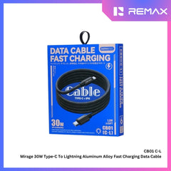 REMAX - CB01 C-L Mirage 30W Type-C To Lightning Fast Charging Data Cable - Dark Grey
