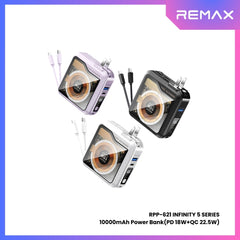 REMAX RPP-621 Infinity Series 10000mAh PD+QC Magnetic Wireless Power Bank(PD 20W+QC 22.5W) - Purple