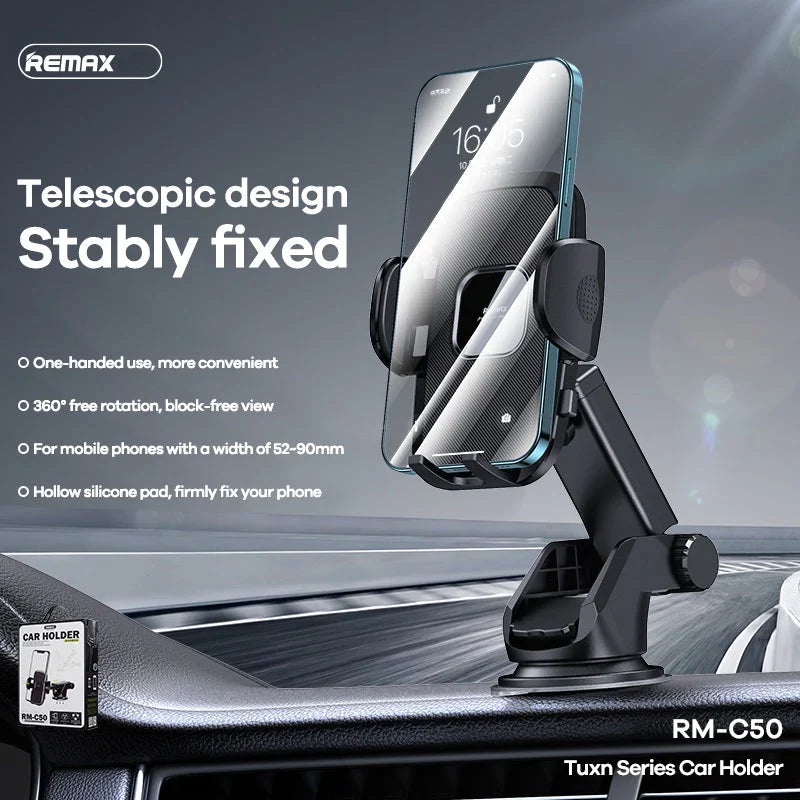 REMAX RM-C50 TUXN SERIES CAR HOLDER, Car Holder, Mobile Phone Stand, Mobile Phone Holder