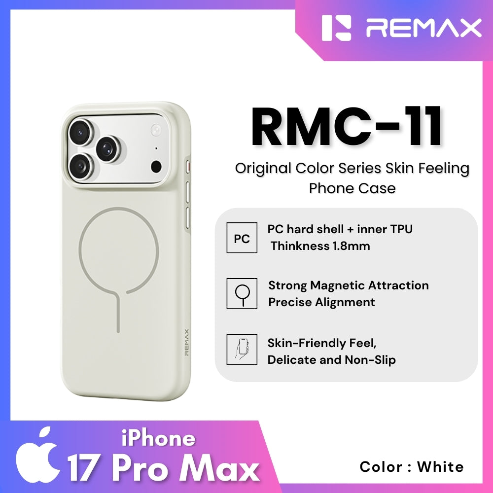 REMAX - RMC-11 iPhone 17 Pro Max Case ( Original Color Series ) - White