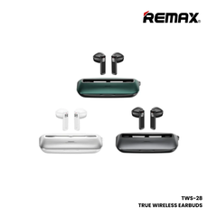 REMAX TWS-28 Wireless Bluetooth Earbuds - Grey