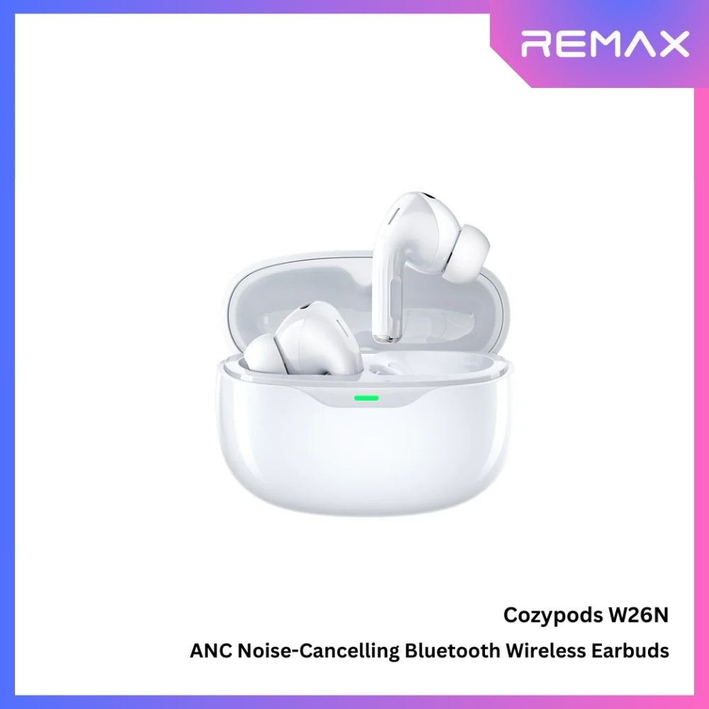 REMAX - COZYPODS W26N ANC Noise-Cancelling Bluetooth Wireless Earbuds - White