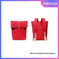 REMAX - 608 Casual Digital Double Backpack - Red