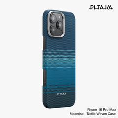 PITAKA - iPhone 16 Pro Max Case ( Sunset Moonrise Tactile Woven ) - Moonrise