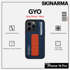 Skinarma iPhone 14 Pro (6.1") Gyo Series Leatherette Bumper - BLUE