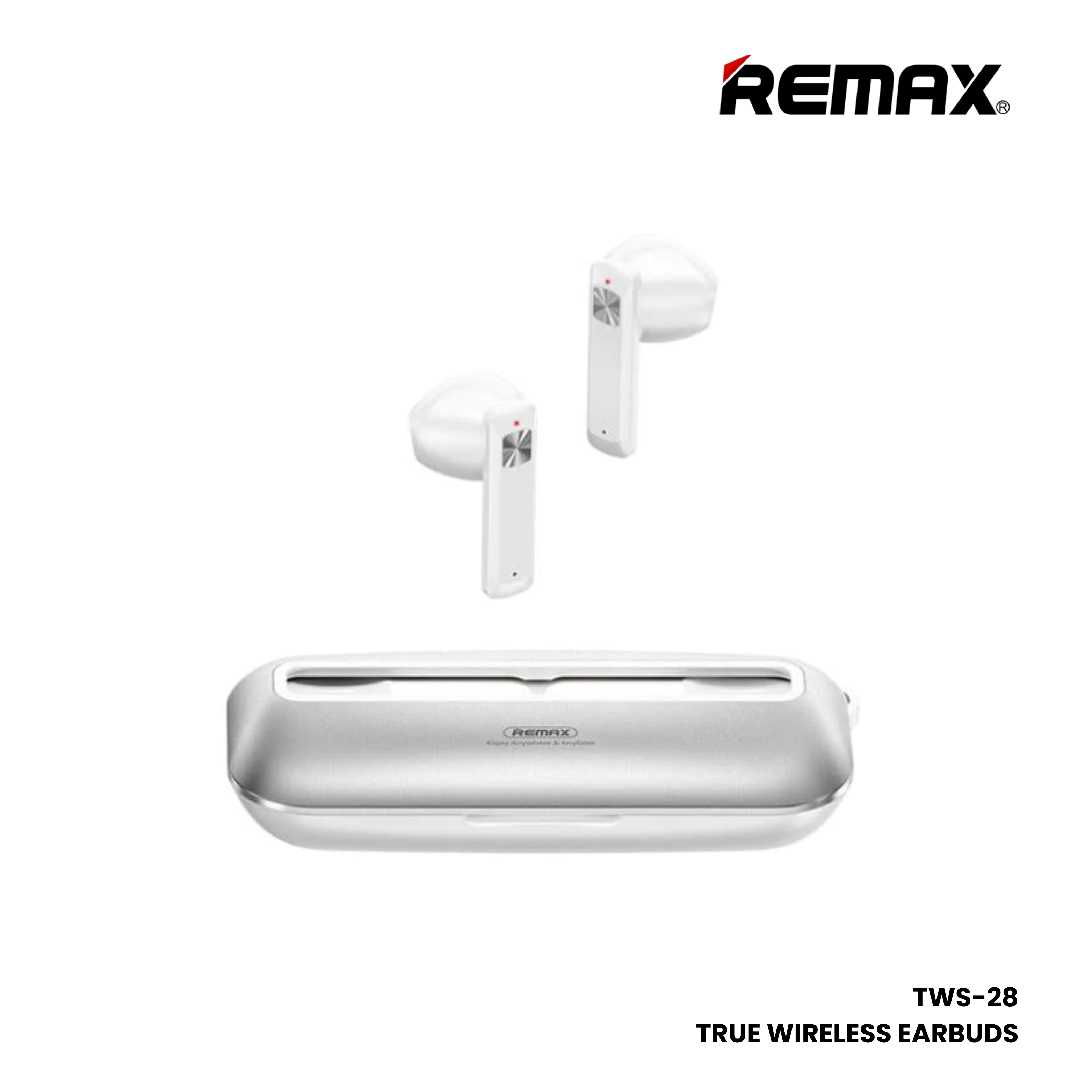 REMAX TWS-28 Wireless Bluetooth Earbuds - Grey