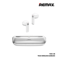 REMAX TWS-28 Wireless Bluetooth Earbuds - White