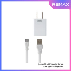 REMAX RP-U14 Traveller Series 2.4A Type-C Charger Set (1 USB) - White