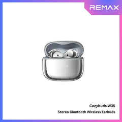 REMAX - COZYBUDS W35 Stereo Bluetooth Wireless Earbuds - Silver