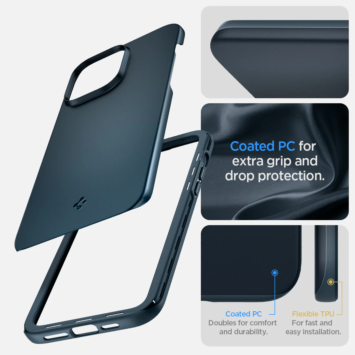 Spigen iPhone 14 Pro Max Thinfit Series-Metal Slate