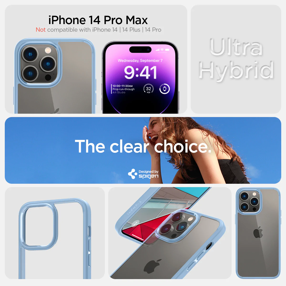 Spigen iPhone 14 Pro Max Ultra Hybrid Series-Sierra Blue