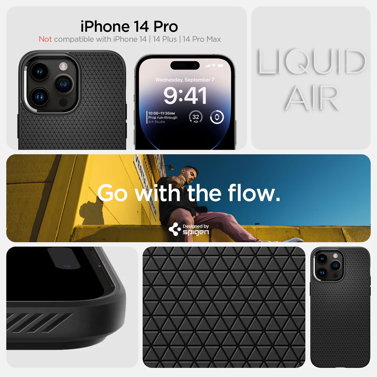 Spigen iPhone 14 Pro Liquid Air Series-Navy Blue