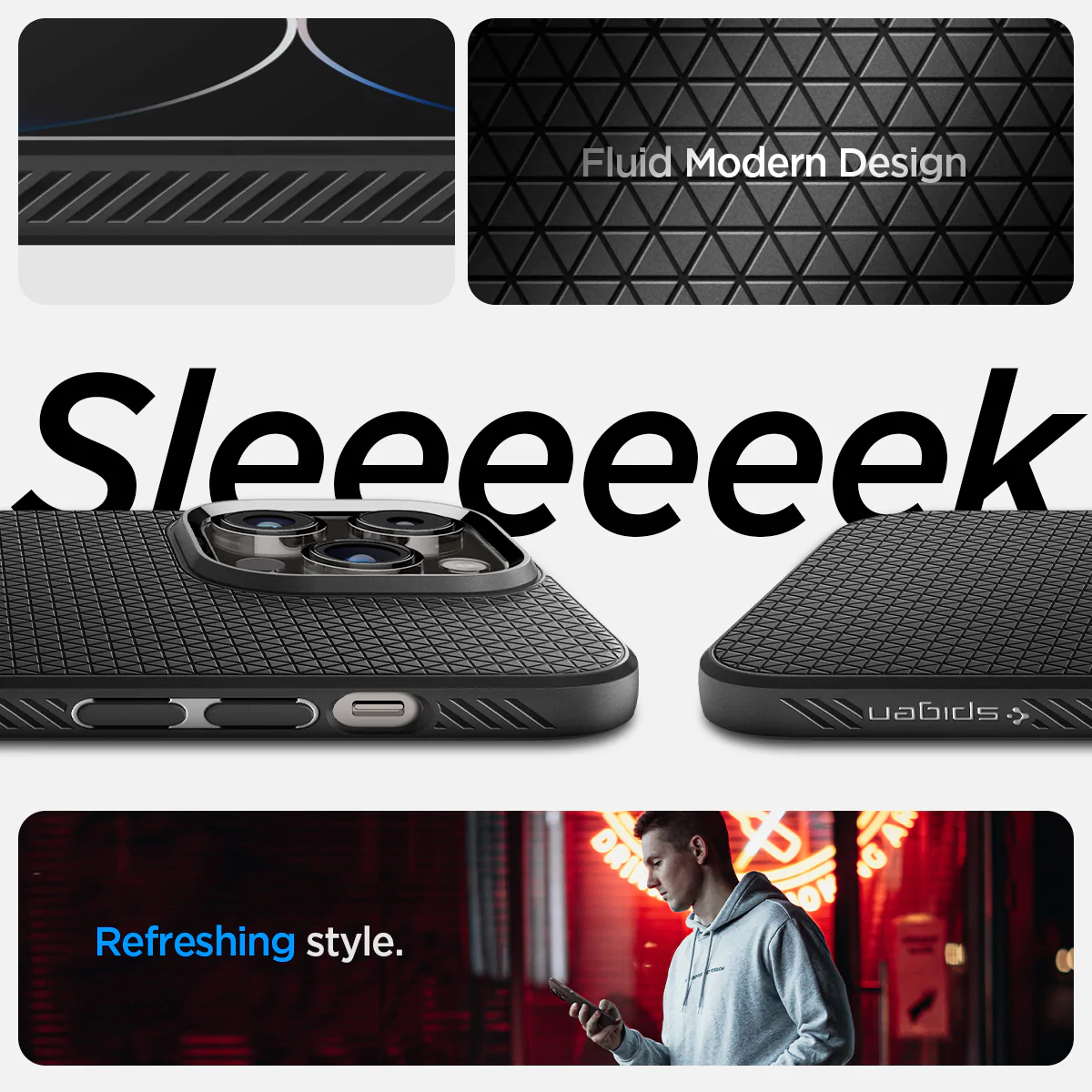Spigen iPhone 14 Pro Max Liquid Air Series-Navy Blue