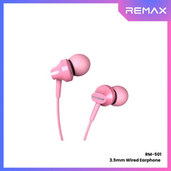 REMAX - RM-501 3.5mm Wired Earphone - Pink