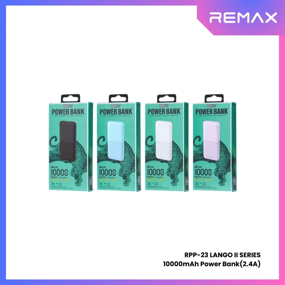 REMAX RPP-23 Lango 2 Series 10000mAh Fast Charging Power Bank(2.4A) - Purple