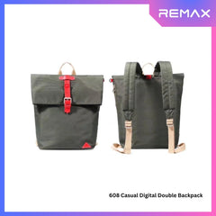 REMAX - 608 Casual Digital Double Backpack - Green