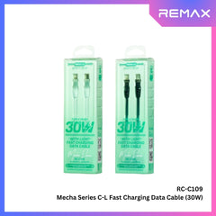 REMAX - RC-C109 C-L Mecha Series Type-C to Lightning Fast Charging Data Cable (30W) - Black