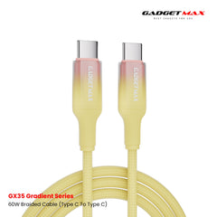 Gadget Max - GX35 C-C Gradient Series PD Fast Charging Data Cable (60W) - Yellow