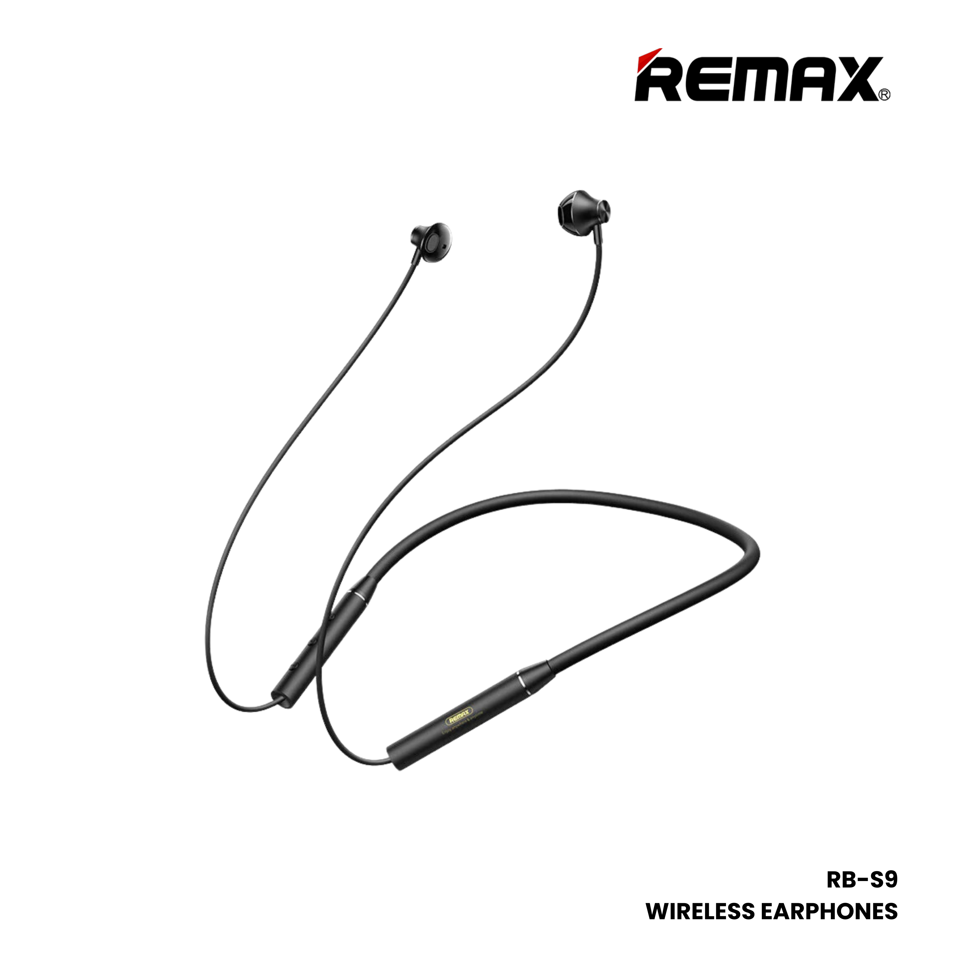 REMAX RB-S9 Neckband Wireless Bluetooth Earphone - Black