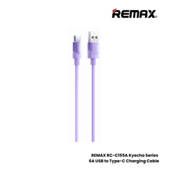 66W ( Type-C )-REMAX RC-C155A Kyecha Series 66W USB to Type-C Fast Charging Data Cable - Purple