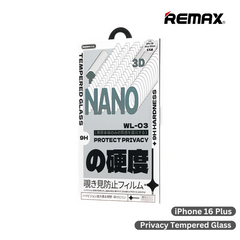 iPhone 16 Plus>> REMAX Privacy Tempered Glass Future Ultra-Soft Series - Light Grey