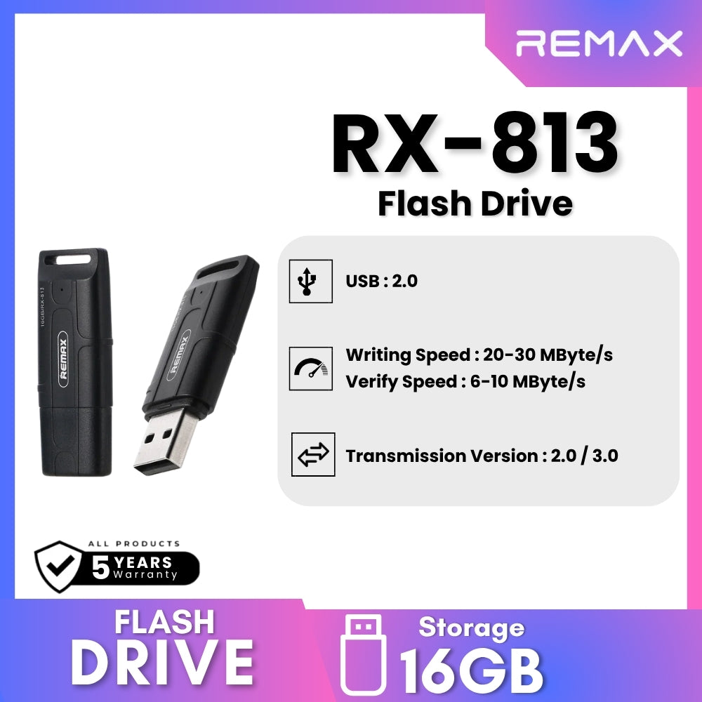 REMAX - RX-813 USB 2.0 Memory Stick ( 16GB ) - Black