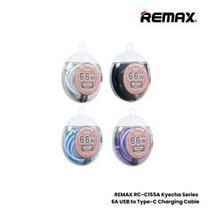 66W ( Type-C )-REMAX RC-C155A Kyecha Series 66W USB to Type-C Fast Charging Data Cable - Purple