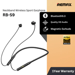 REMAX RB-S9 Neckband Wireless Bluetooth Earphone - Black