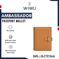 WIWU - Ambassdor Passport Wallet - Brown