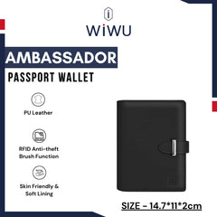 WIWU - Ambassdor Passport Wallet - Black
