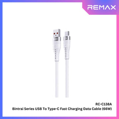 REMAX - RC-C138A Bintrai Series USB to Type-C Fast Charging Data Cable ( 66W ) - White