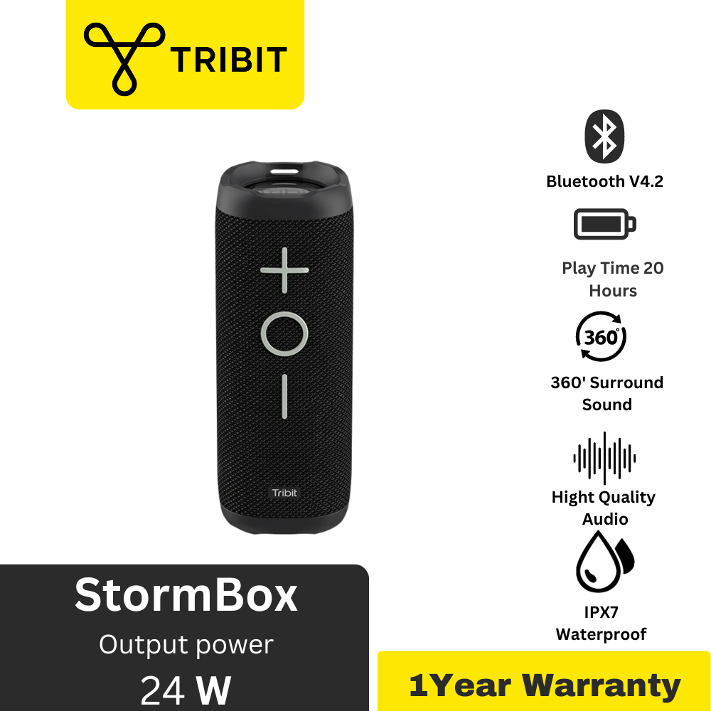 Tribit BTS-30 StormBox Bluetooth V4.2 24W Wireless Bluetooth Speaker - Black