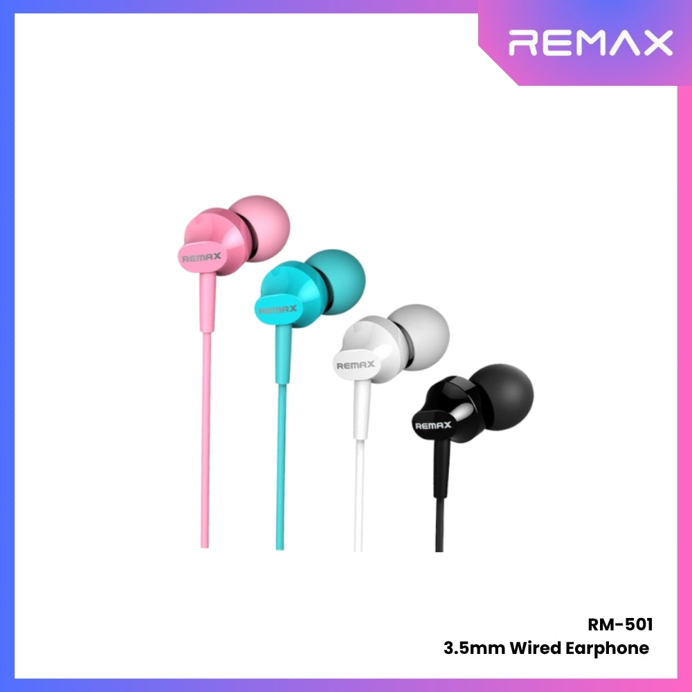 REMAX - RM-501 3.5mm Wired Earphone - Black