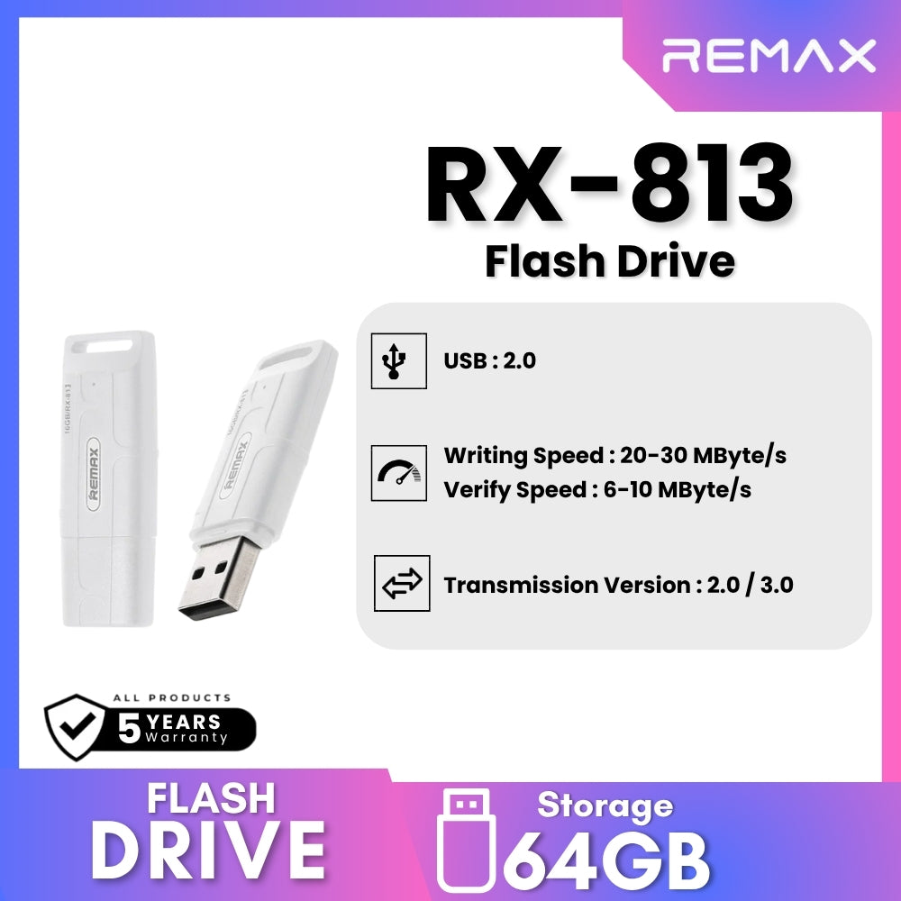 REMAX - RX-813 USB 2.0 Memory Stick ( 64GB ) - White