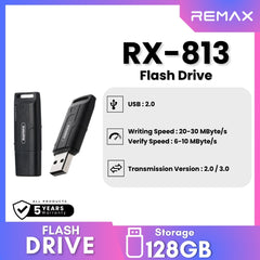 REMAX - RX-813 USB 2.0 Memory Stick ( 128GB ) - Black
